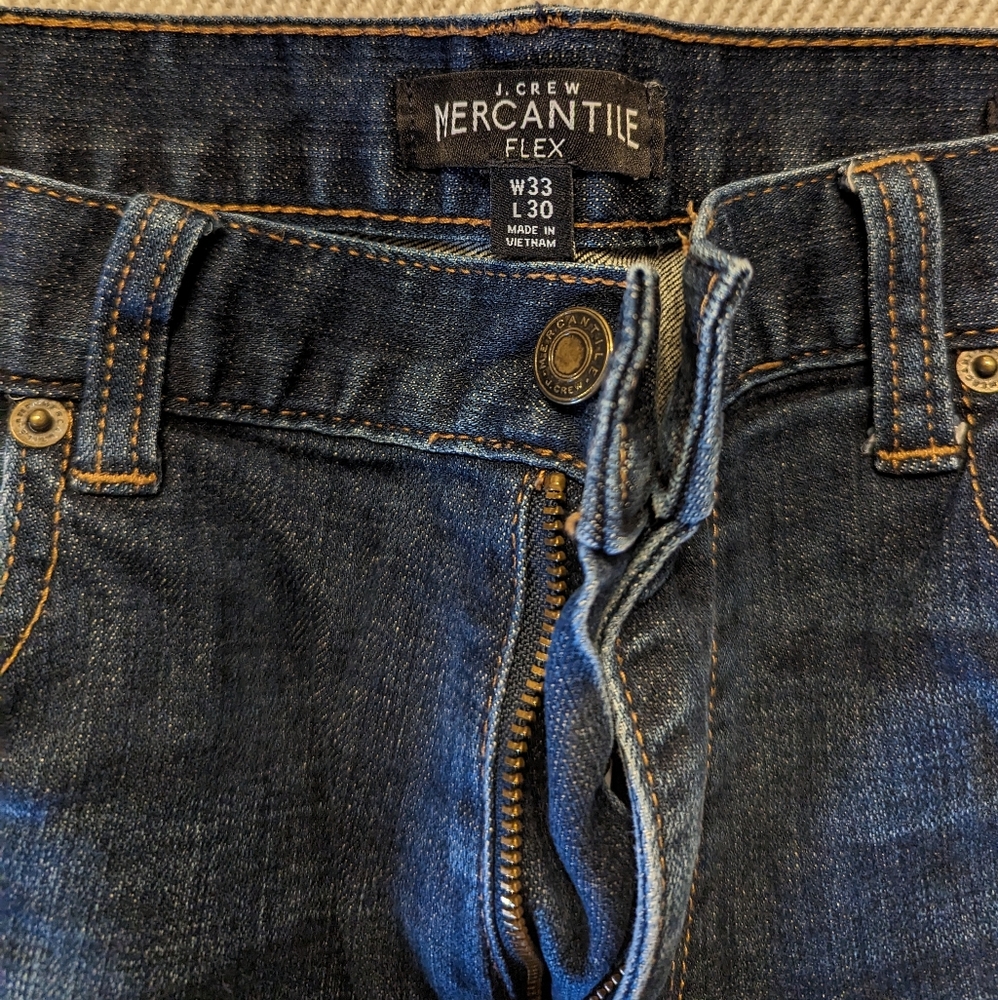 J crew factory "flex" straight fit jeans 33x30